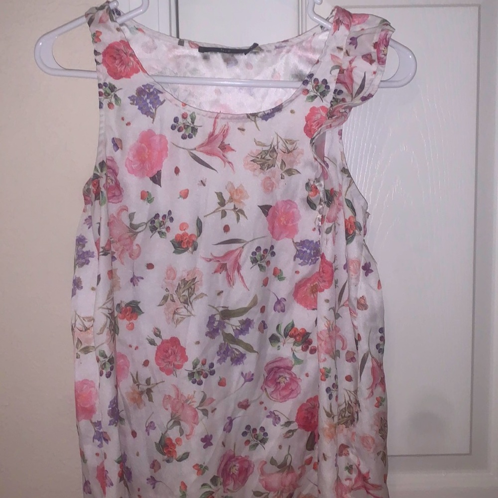 MIS small blouse with one ruffled shoulder